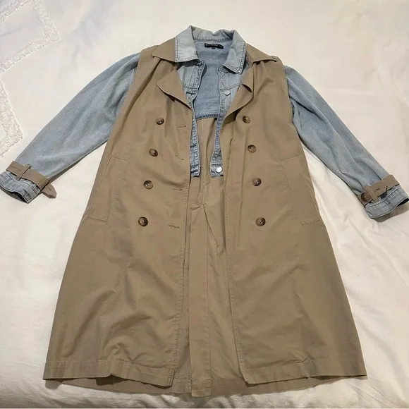 NWOT Blank NYC Denim and Trench Coat Combo - Picture 2 of 11